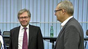 Stiftungsrat Klaus Poier mit ORF-Chef Alexander Wrabetz 