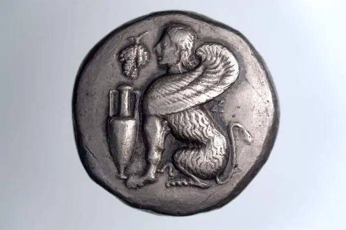 Chios, Tetradrachme, ca. 400 – ca. 350 v. Chr., Silber, Inv.-Nr. MK 52.156, von Anton Prokesch von Osten dem Joanneum im Jahr 1839 übergeben
