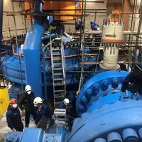 Eine der beiden bestehenden Großpumpen im Kraftwerk Malta-Hauptstufe