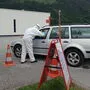 Auf der neuen Teststraße in Liezen wird auch bei kleinsten Symptomen getestet