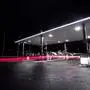 Petrol station at night