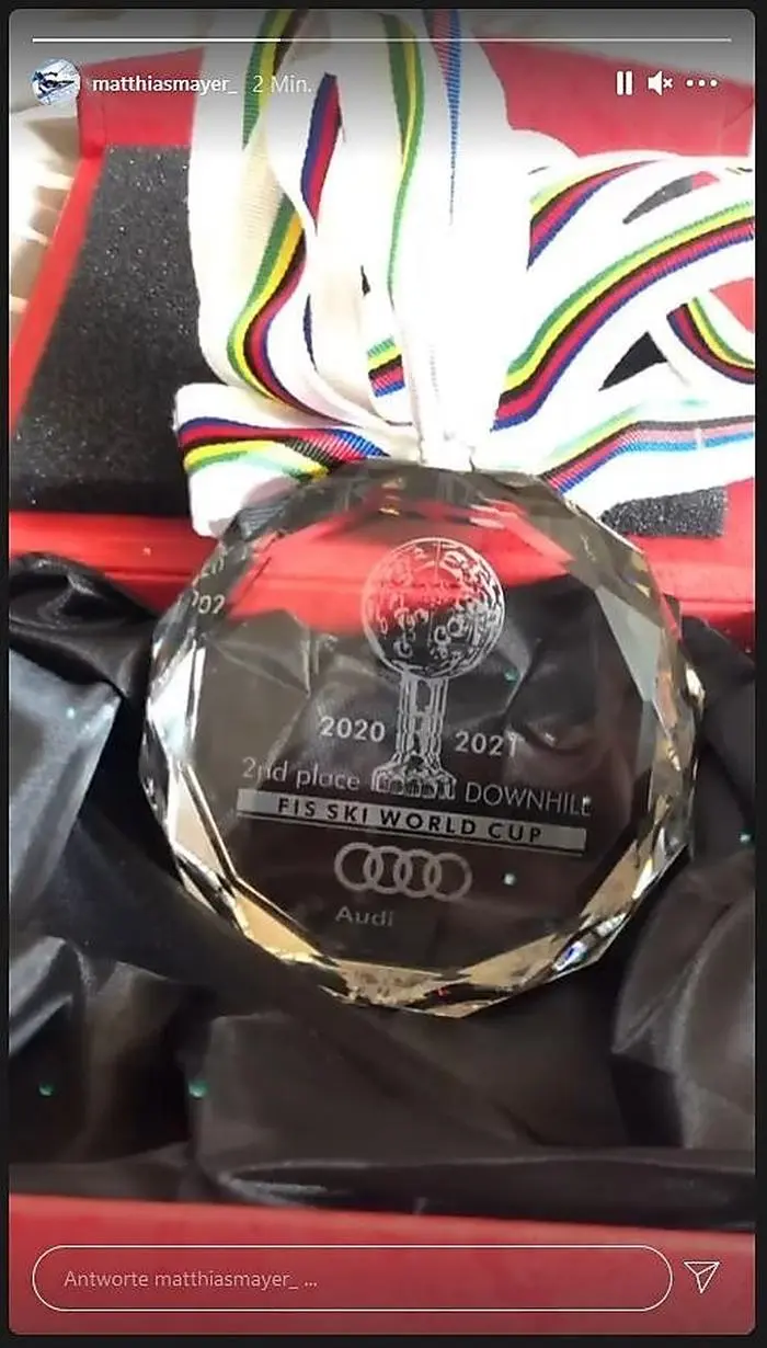 Matthias Mayer postete stolz seinen zweiten Platz