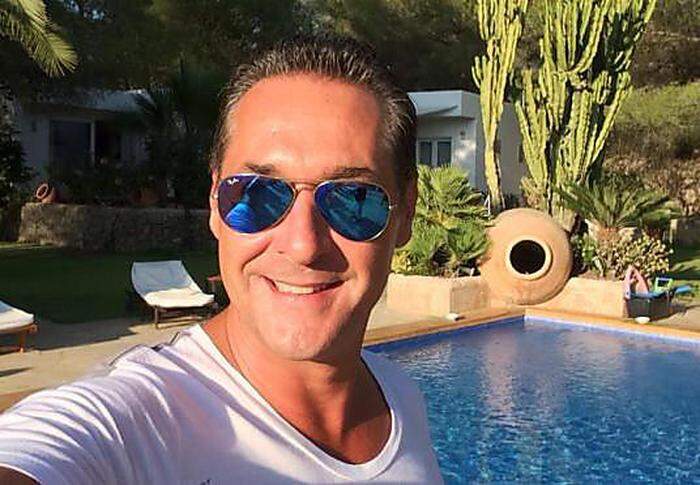 (Älteres) Urlaubs-Selfie von Strache auf Ibiza