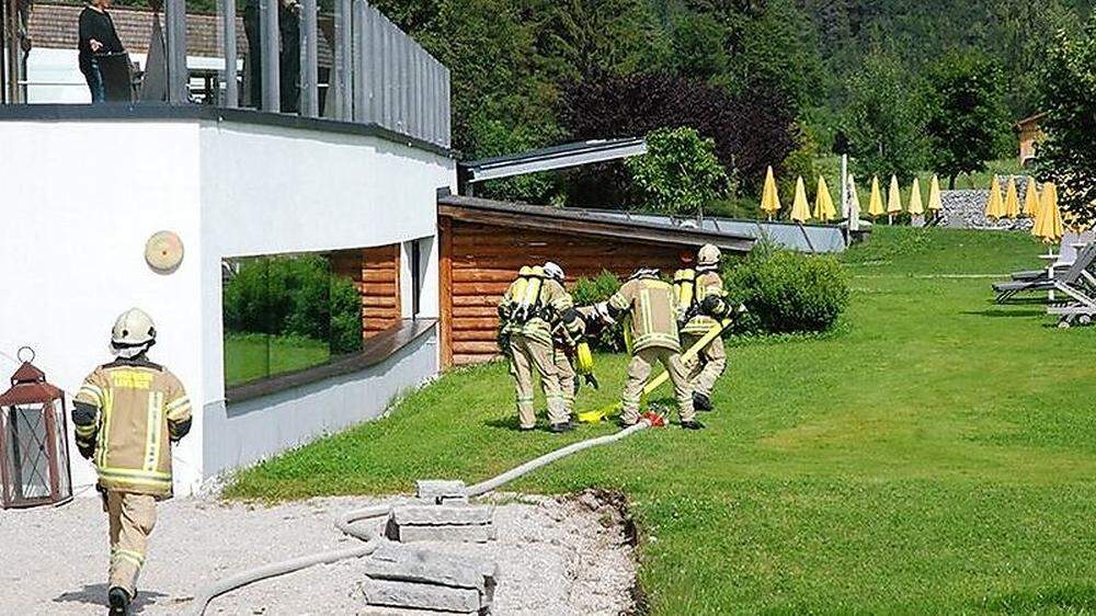 Großeinsatz der Feuerwehr in Leutascher Hotel