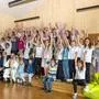 Strahlende Gesichter bei der feierlichen Eröffnung des neuen Zubaus der VS St. Georgen an der Stiefing