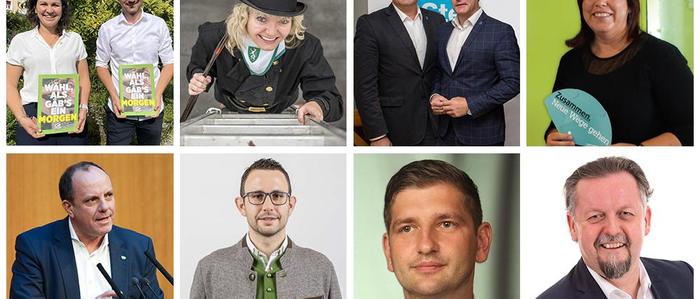 Verena Kriegl und Jakob Schwarz (Grüne), Kerstin Fladerer (ÖVP), Christian Schandor und Walter Rauch (FPÖ), Agnes Totter (ÖVP), Christoph Stark (ÖVP), Manuel Pfeifer (FPÖ), Stefan Hold (ÖVP) und Peter Harrer (SPÖ)