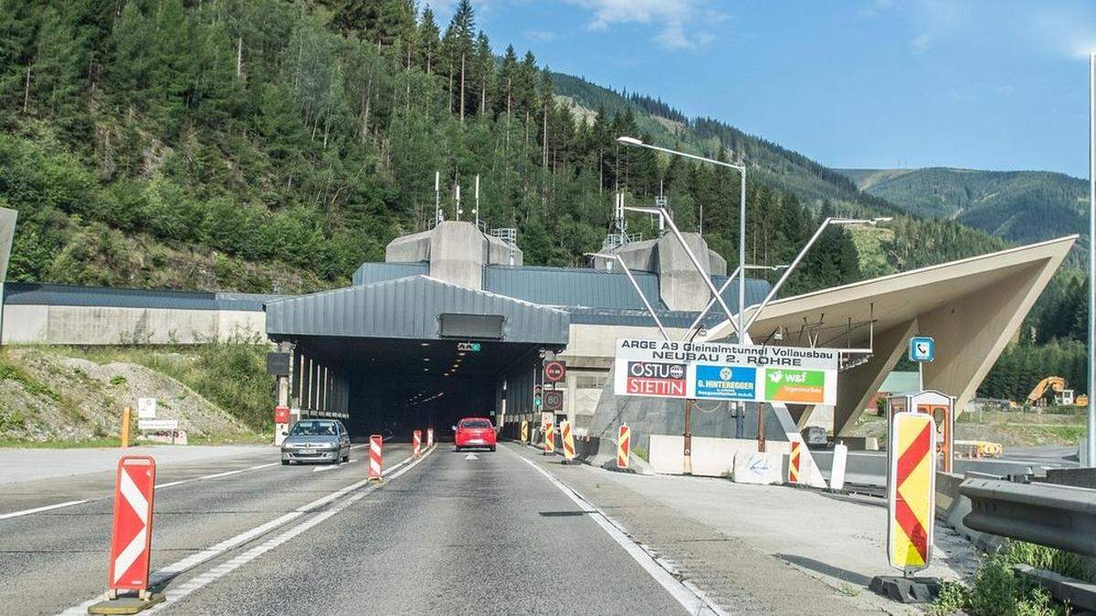 Derzeit ist nur eine Röhre des Gleinalmtunnels befahrbar