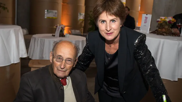 Chefredakteurin Antonia Gössinger mit dem ehemaligen Chefredakteur der Kleinen Zeitung Heinz Stritzl