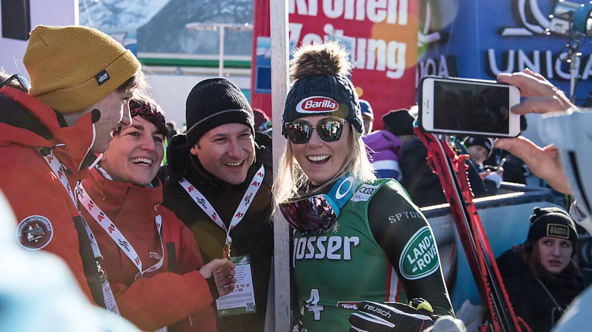 Sie ist das wohl derzeit beliebteste Fotomotiv in Lienz: Mikaela Shiffrin