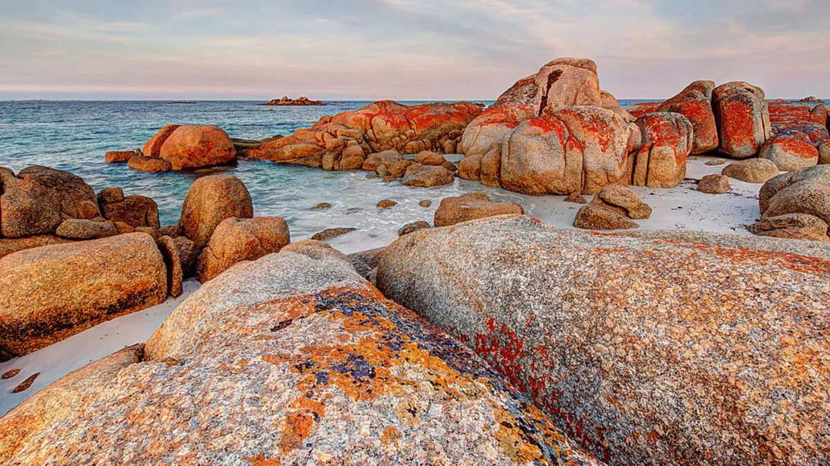 Tasmaniens Ureinwohner zeigen ihre Heimat. Hier die Bay of Fires