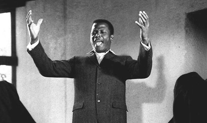 Sidney Poitier in seiner Oscar-Rolle in "Lilien auf dem Felde" 1963