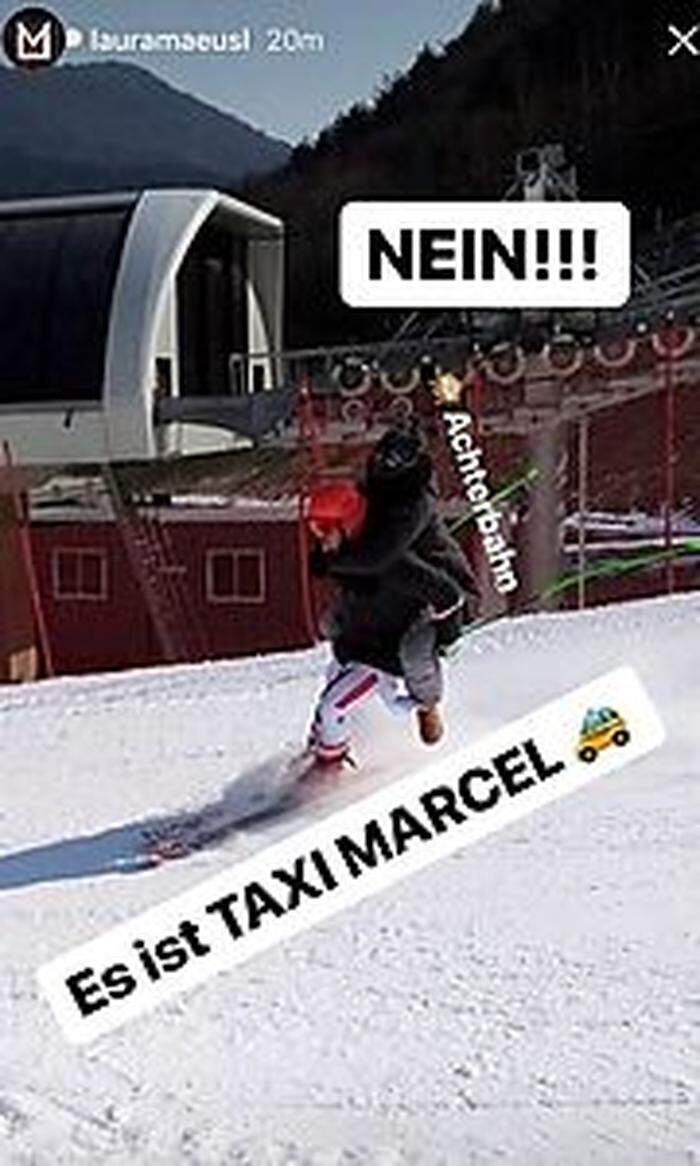 Auf Instagram postete Marcel Hirschers Freundin ein Foto von der Taxifahrt.
