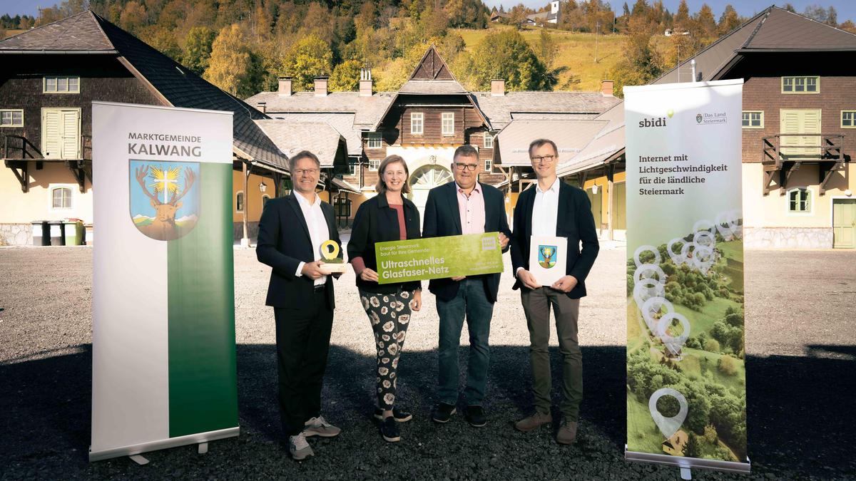 Kürzlich wurde das Glasfasernetz in Kalwang offiziell in Betrieb genommen