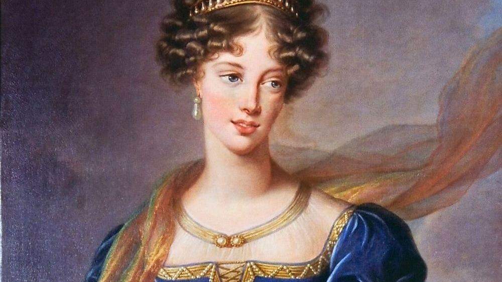 Herzogin Berry in jungen Jahren, porträtiert von der Malerin Elisabeth Vigée-Lebrun