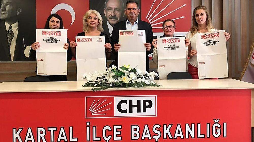 Weißer Protest: Die Seiten der regierungskritischen türkischen Zeitung  Sözcü sind heute leer geblieben