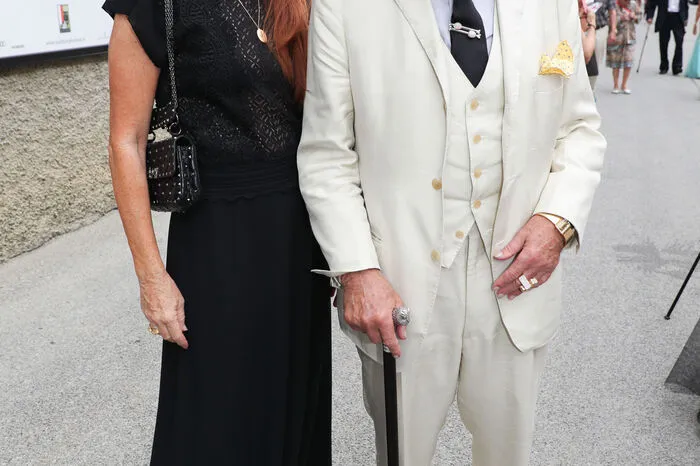 Der Maler und Künstler Markus Lüpertz (GER) mit Ehefrau Dunja.