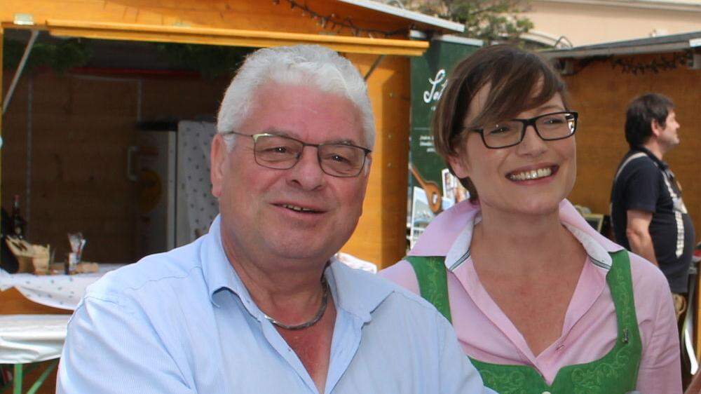Am 10. Juli wird Elke Florian zur Vizebürgermeisterin gewählt. Im Bild mit Bürgermeister Hannes Dolleschall beim Toskanafest 2019