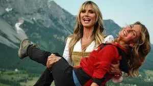 Heidi Klum mit Schauspielerin Luise Bähr in der Ramsau