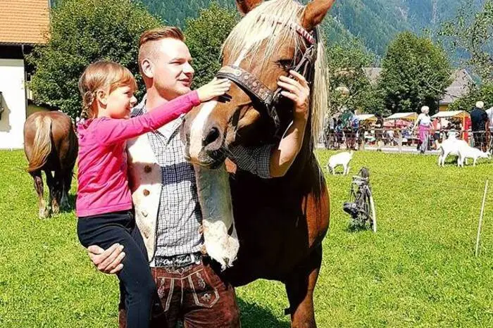 Beim Schmücken der Tiere arbeiteten Besitzer und Besucher teilweise Hand in Hand.