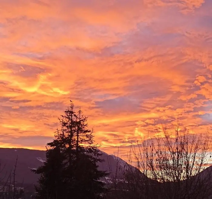 Der Himmel über dem Dobratsch sah wie gemalen aus