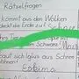 Diese Frage wurde kürzlich an einer Kärntner Volksschule gestellt