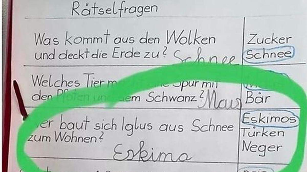 Diese Frage wurde kürzlich an einer Kärntner Volksschule gestellt