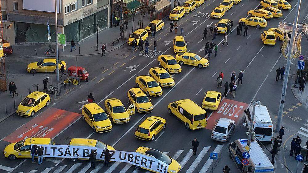 Proteste gegen Uber (im Bild: Ungarn) gibt es quer durch Europa