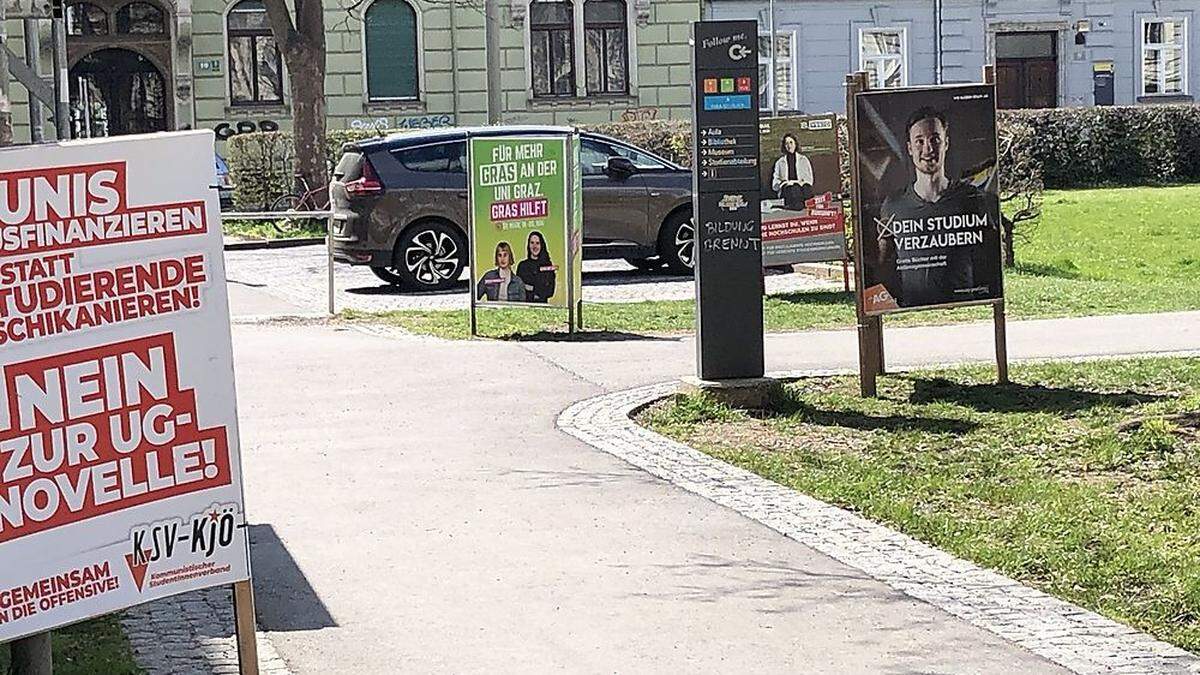 Studenten-Wahlkampf an der Grazer Universität