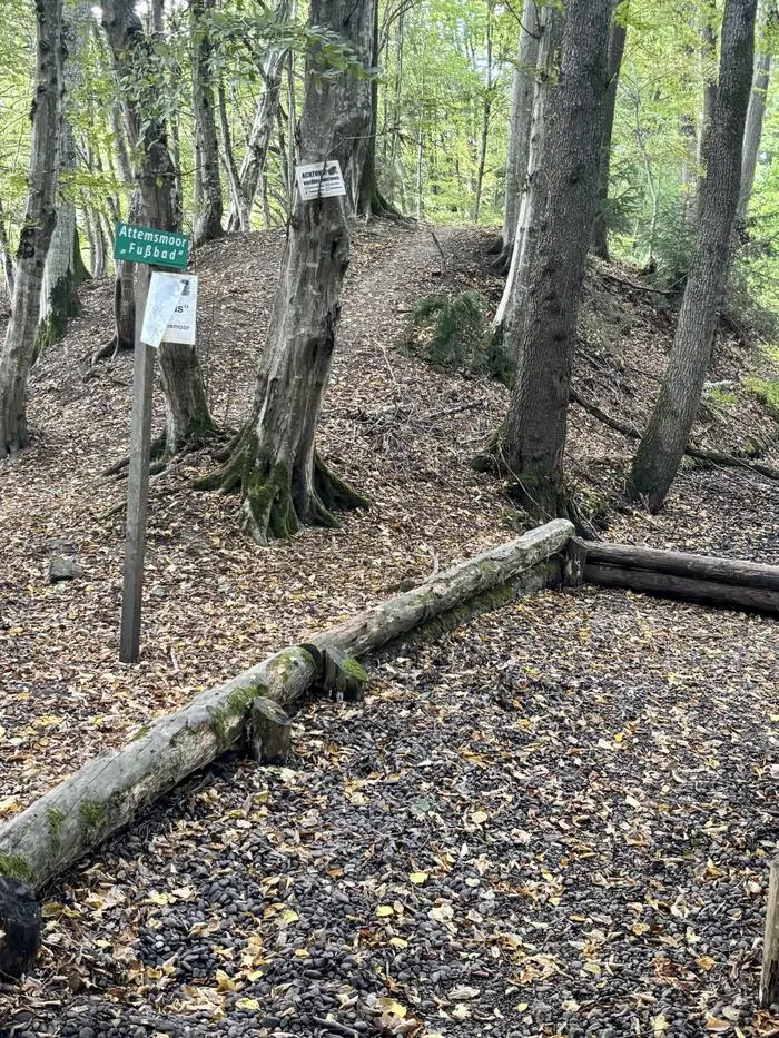 Der niedrige Grundwasserspiegel ist im Attemsmoor deutlich sichtbar: Kneippanlage und Fußbad sind ausgetrocknet
