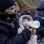 Flüchtlinge an der polnisch-weißrussischen Grenze 