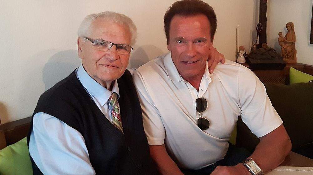 Arnold Schwarzenegger bei Hermann Kröll