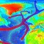 Diese Grafik zeigt, wie weitreichend der Golfstrom die Erdregionen rund um den pazifischen Ozean beeinflusst