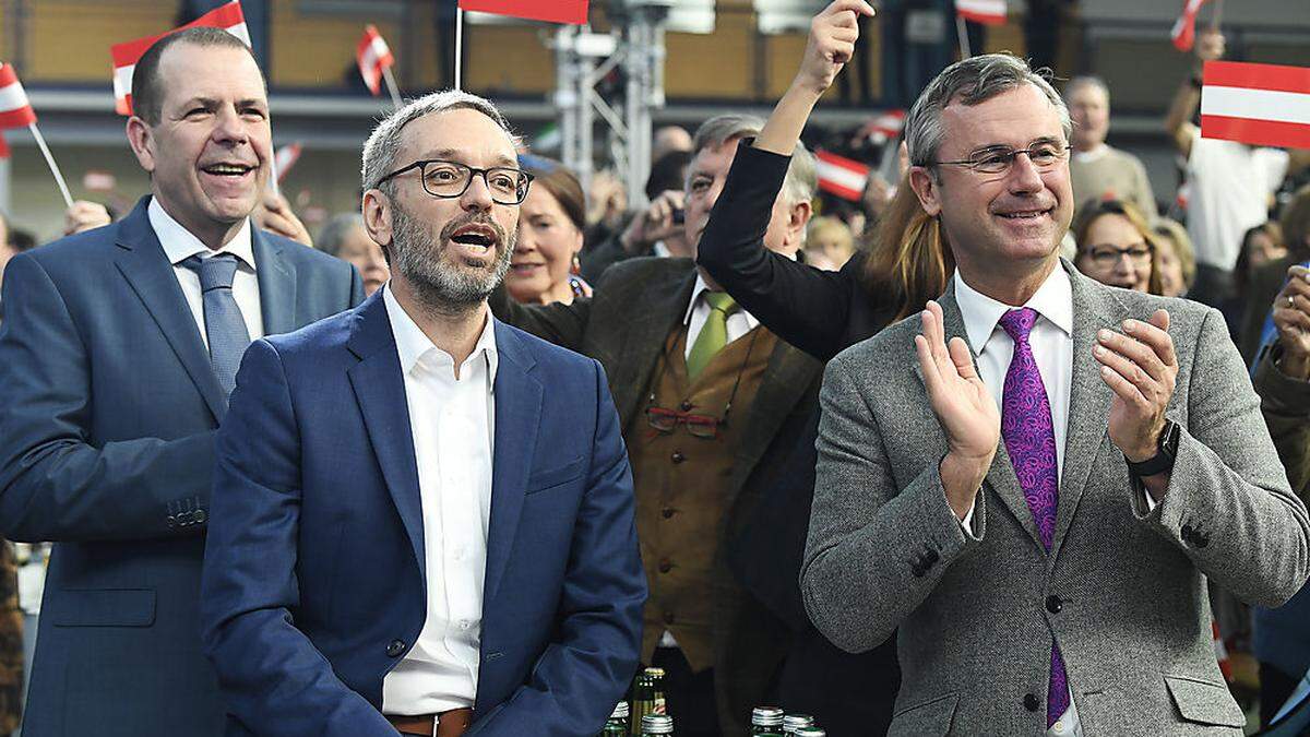 Herbert Kickl und Norbert Hofer beim Neujahrsevent der FPÖ im Jänner 2020. Seitdem gibt es kein gemeinsames Foto mehr.
