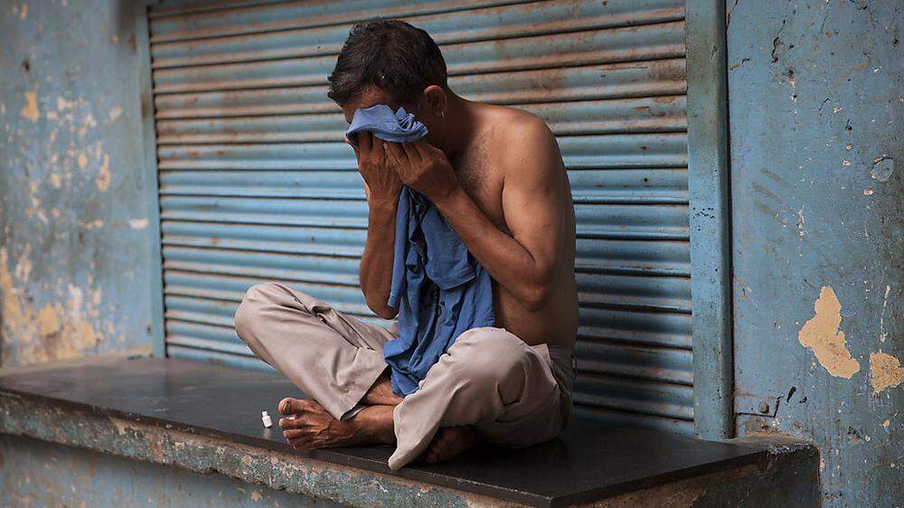 Die Menschen leiden unter der Hitzewelle in Indien