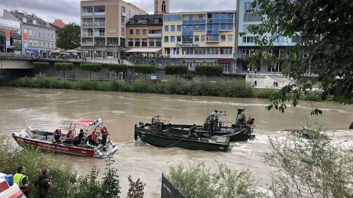 Spektakulärer Einsatz auf der Drau