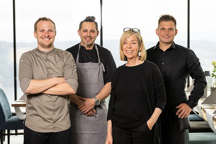 Das Team: Küchenchef Jacob Kaller, Christian Weilharter, die rechte Hand von Chefin Nici Spann sowie Andreas Brandstätter (Service).