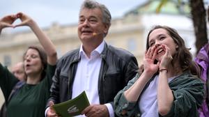 Wollen kämpfen: Grünen-Obmann Werner Kogler und EU-Spitzenkandidatin Lena Schilling