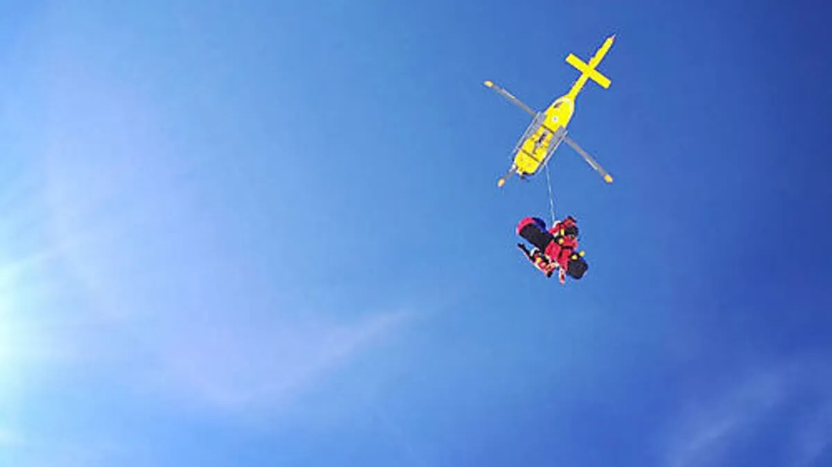 Tourengeherin wurde von der Crew per Tau geborgen