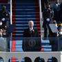 Der frisch vereidigte US-Präsident Joe Biden bei seiner Antrittsrede vor dem Kapitol