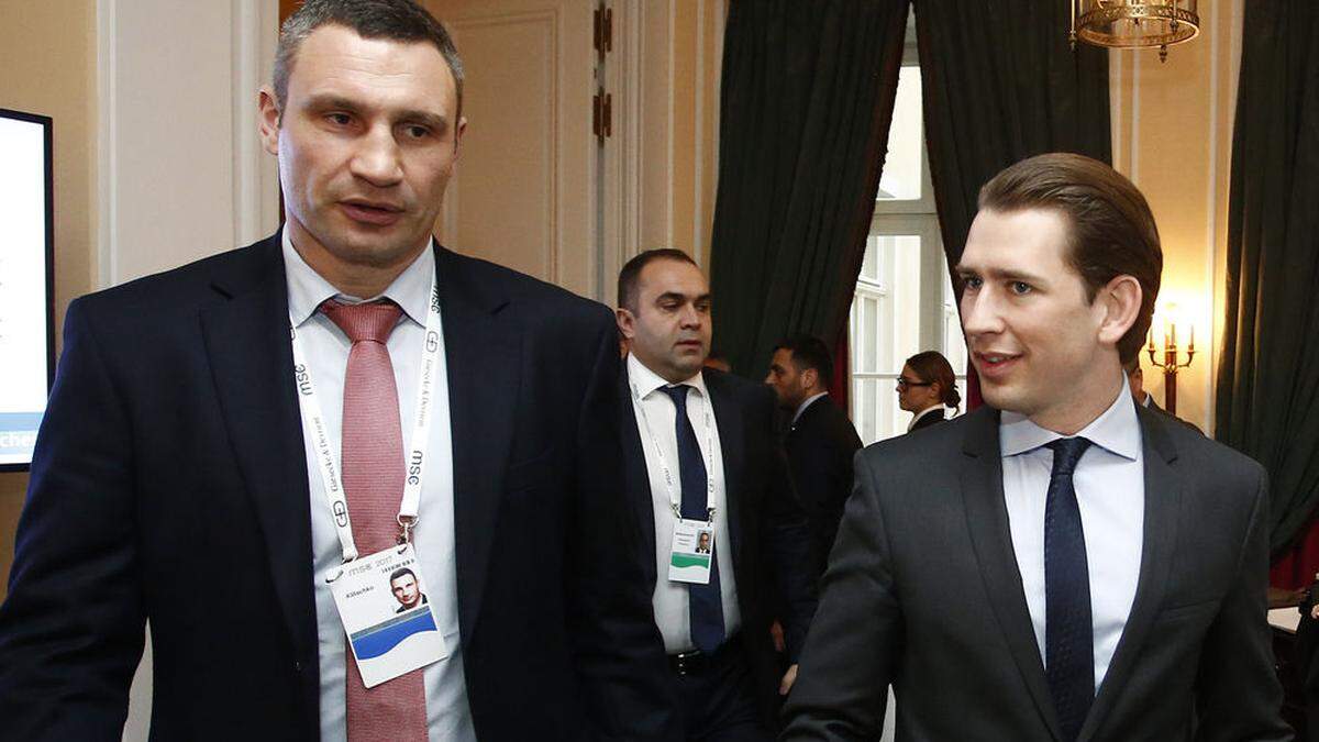 Vitali Klitschko und Sebastian Kurz