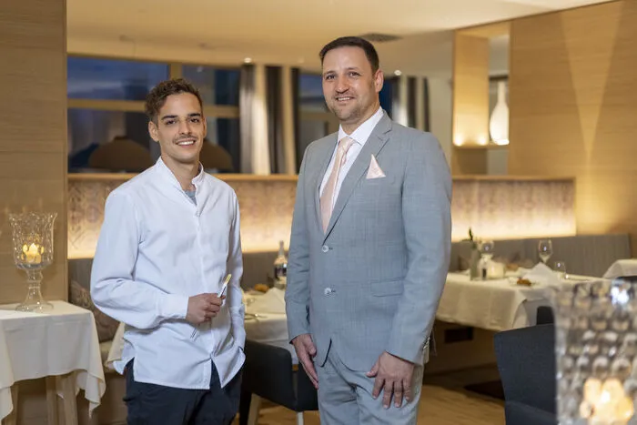 Küchenchef David Senfter und Hotelmanager Florian-Steiner