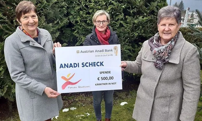 Die Fauenbewegung St. Georgen spendete 500 Euro