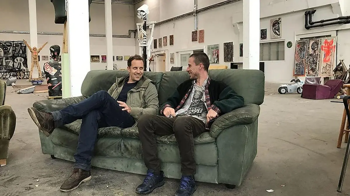 Andreas Goritschnig (links) und Ferdinand Oberbauer in einer der weitläufigen Hallen, in denen nun "Reininghaus in space" sich ausbreiten kann 