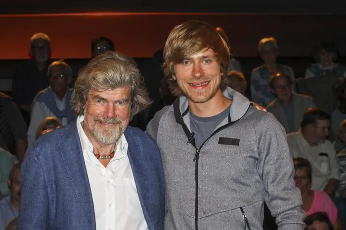 Reinhold Messner mit seinem Sohn Simon Messner