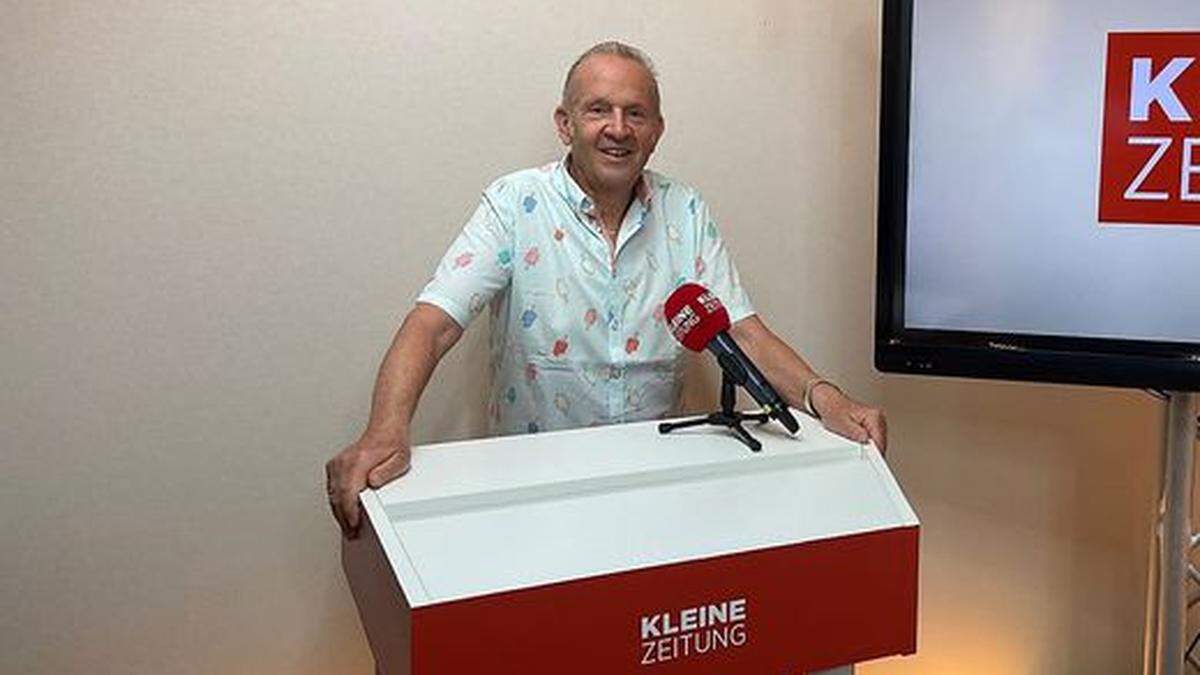 Robert Seeger beim Besuch im Kleine-Zeitung-Studio