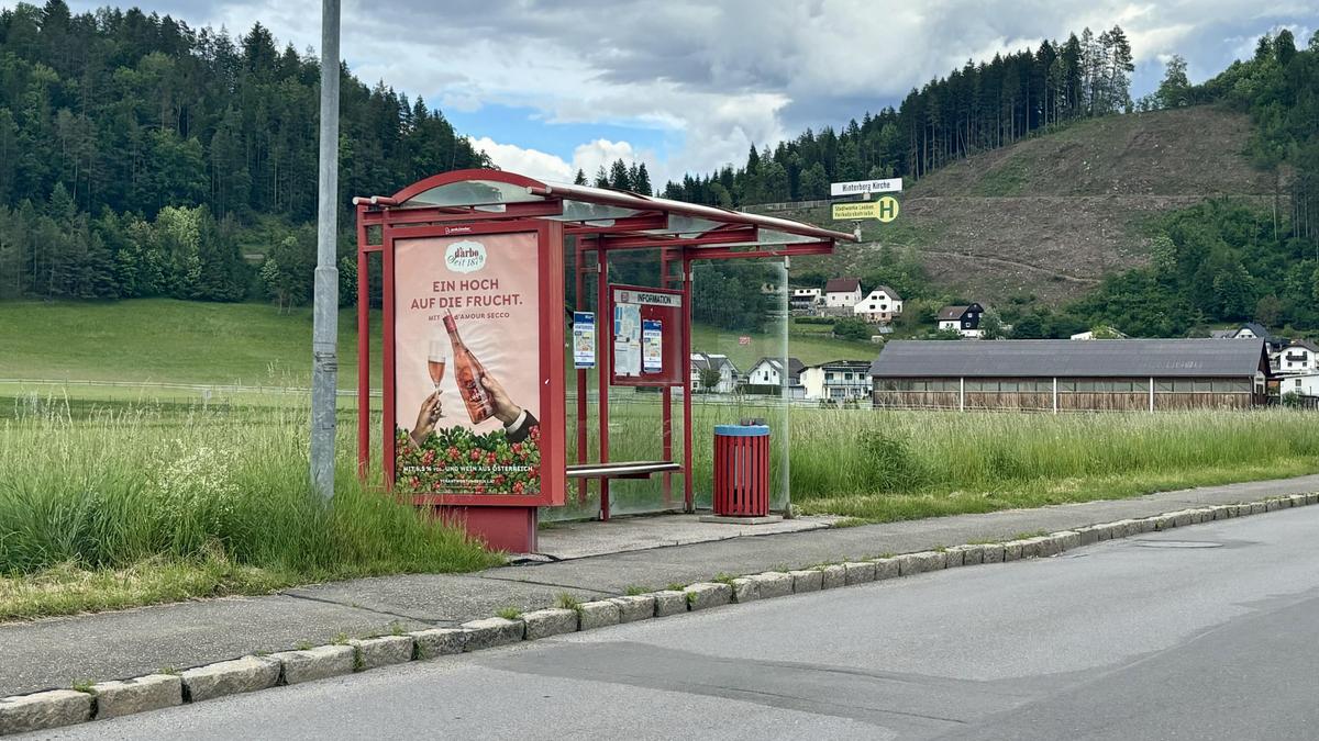 Die Haltestelle Hinterberg-Kirche wird ab Juni nicht mehr bedient