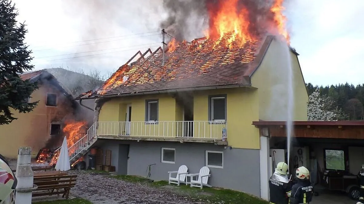 Die Feuerwehren Vorau und Rohrbach waren mit insgesamt 45 Kräften im Einsatz 