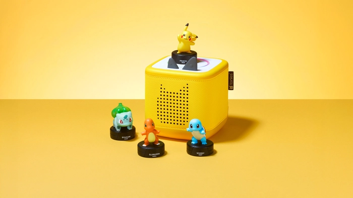 Pokémon-Toniebox mit Pikachu, Bisasam, Glumanda und Schiggy