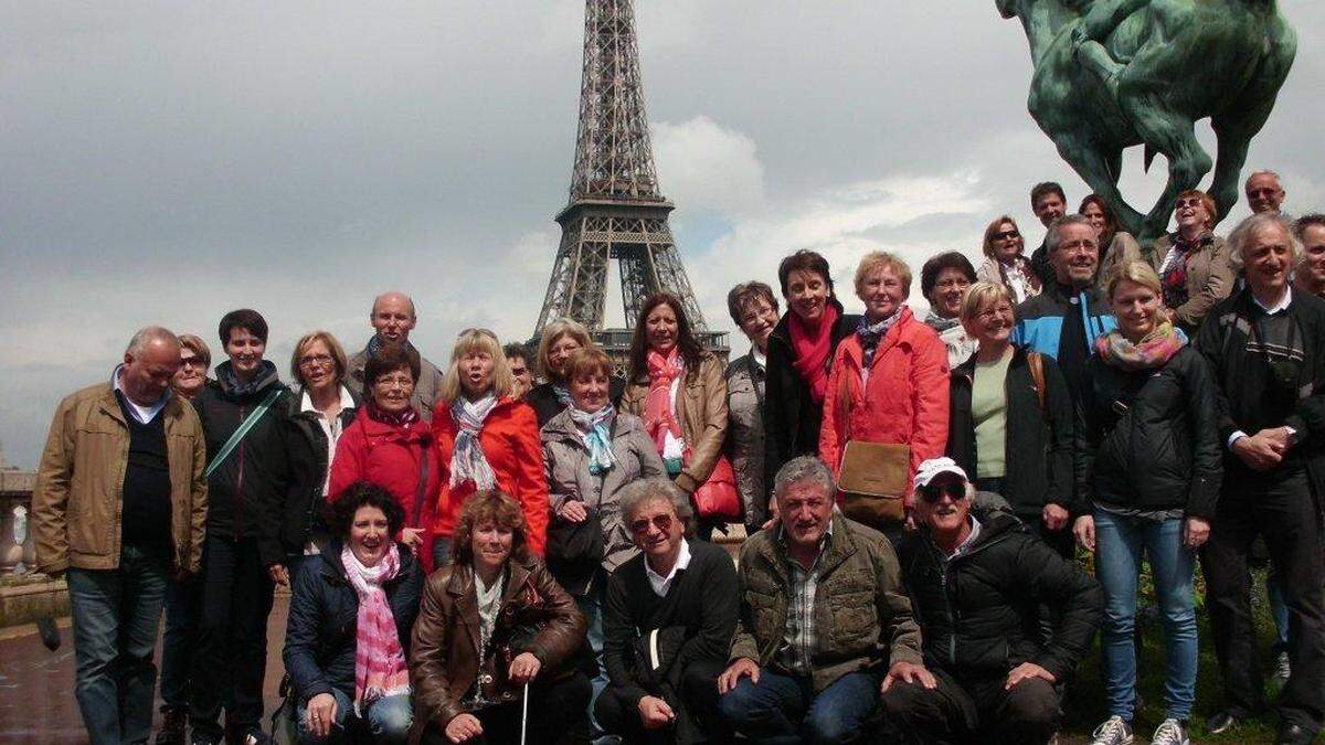 Weltenbummler: Eine Reise führte den gemischten Chor Köttmannsdorf bis in die französische Hauptstadt Paris