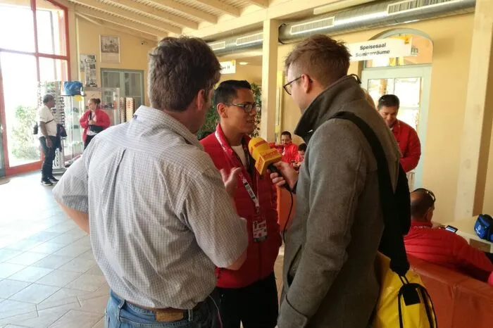 Die Sportler wurden sogar von einem Reporter der Antenne Steiermark interviewt.
